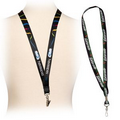 3/4" Flat Polyester Sublimated Lanyard